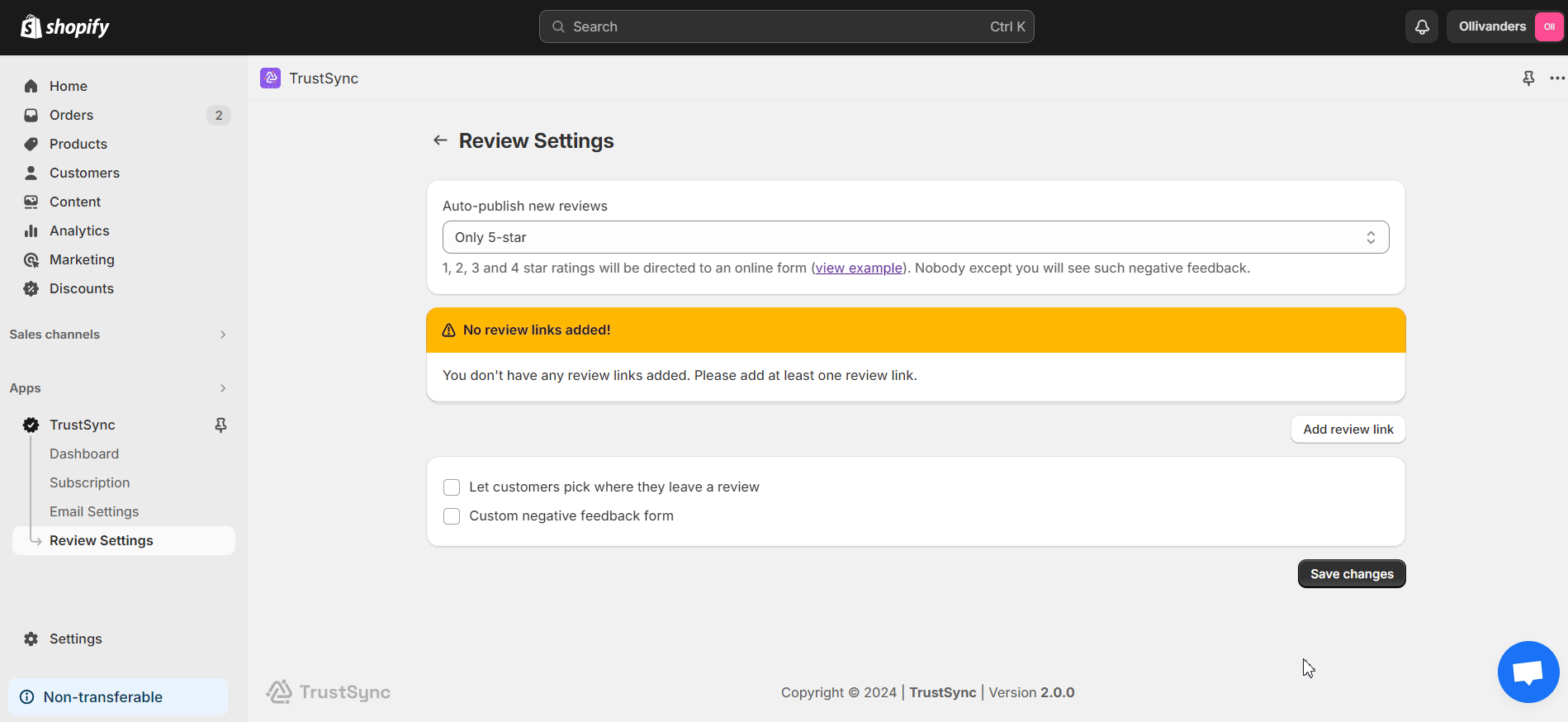 How To Configure Review Settings In TrustSync