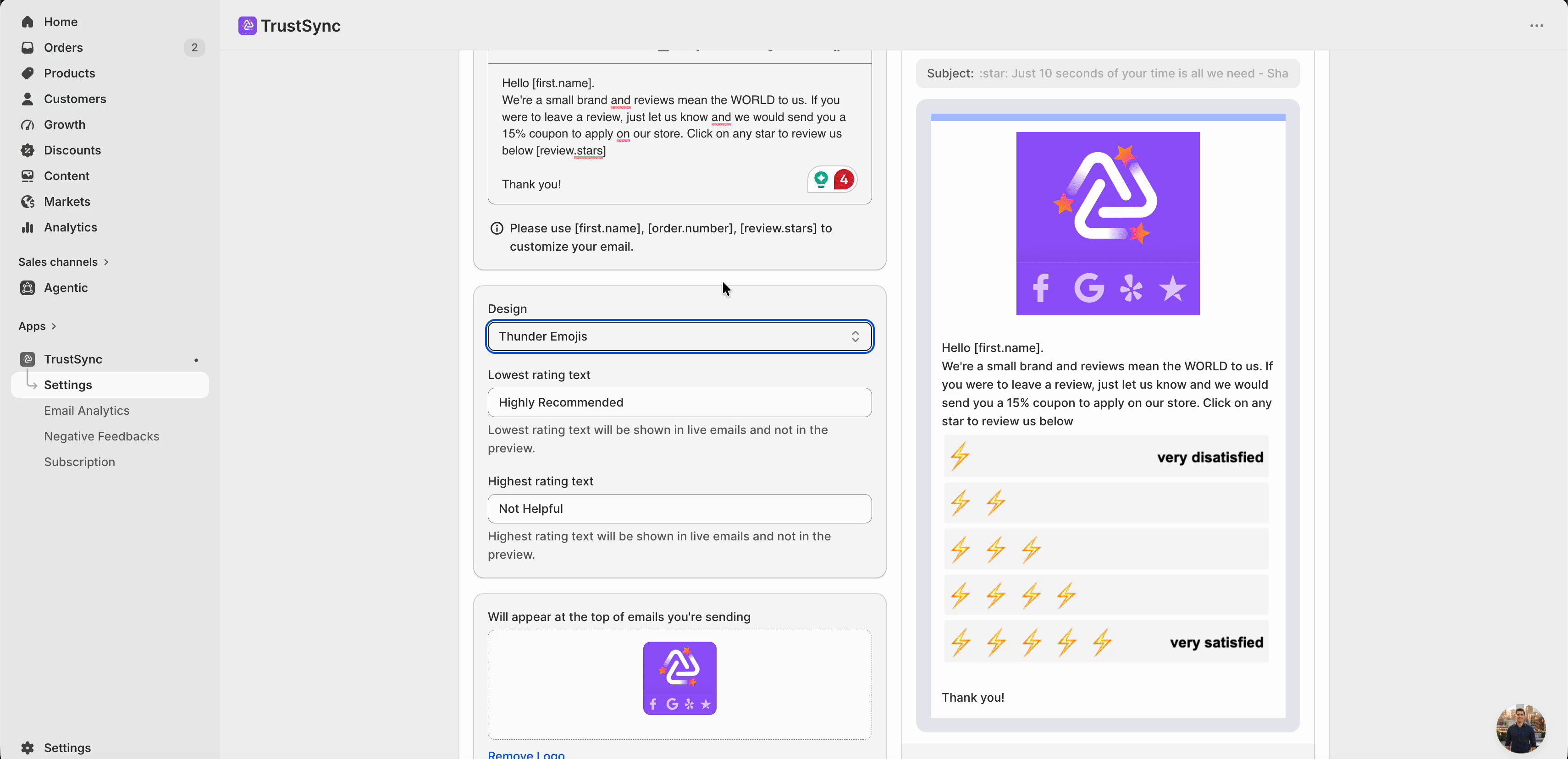 design you review request email