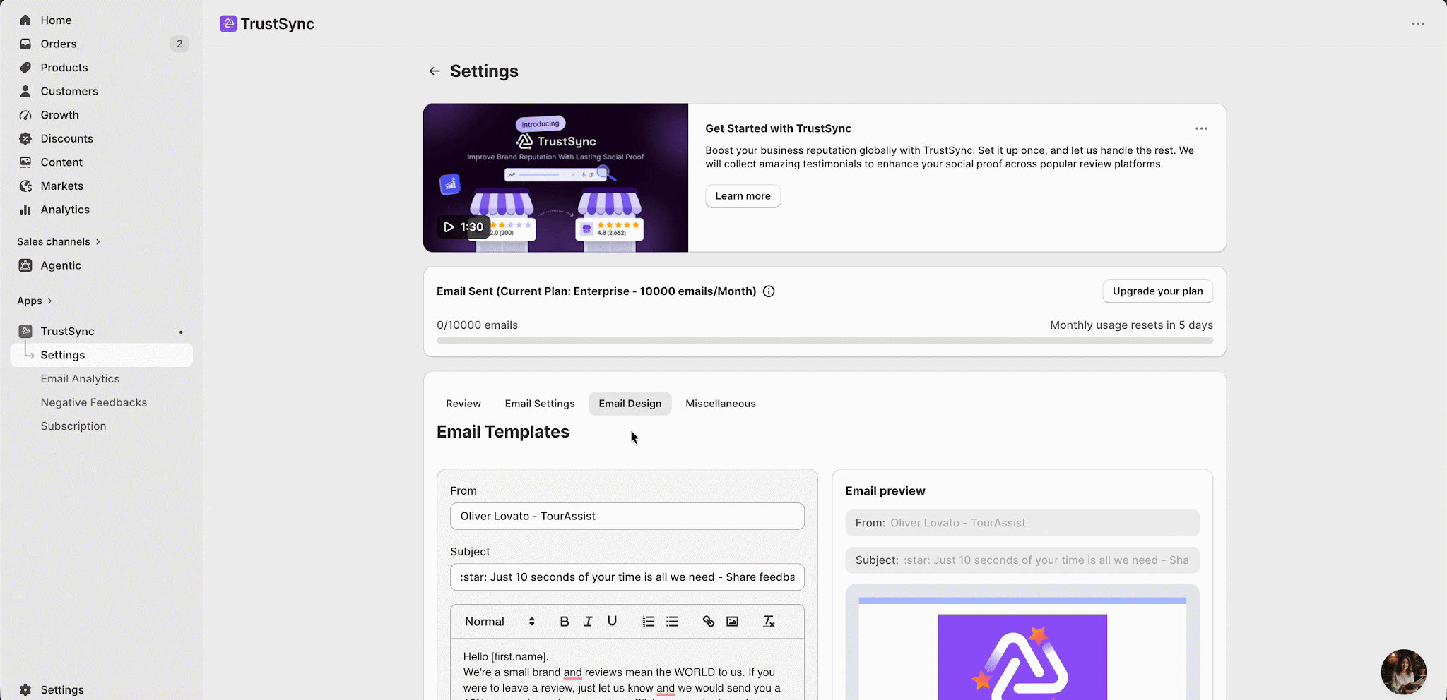 Step 2: Customize Email Configurations
