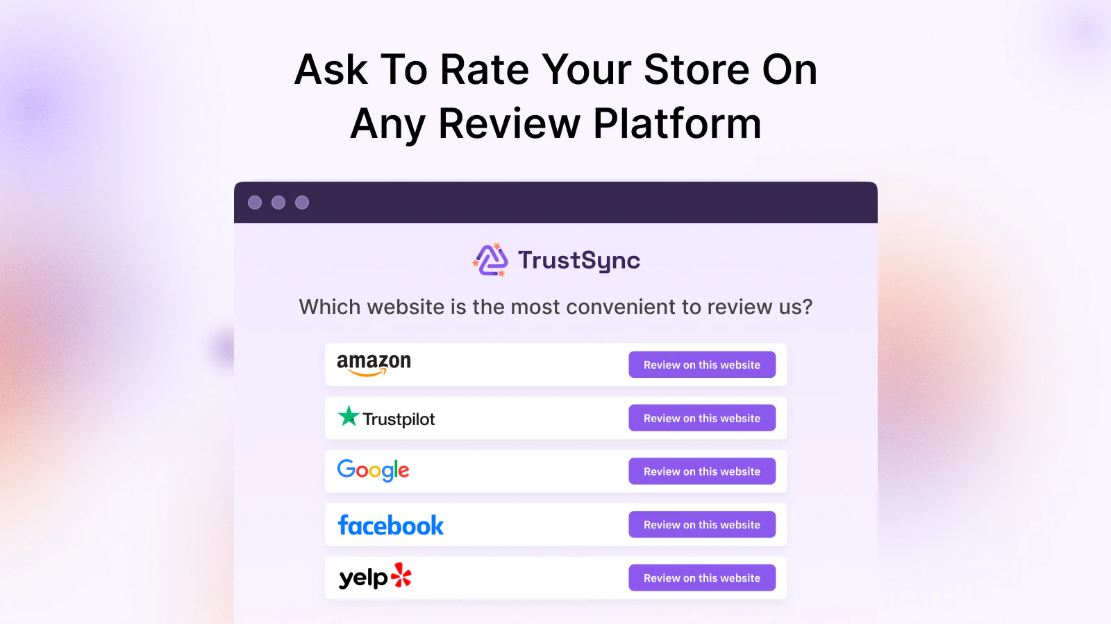 Supports Multiple Review Platforms