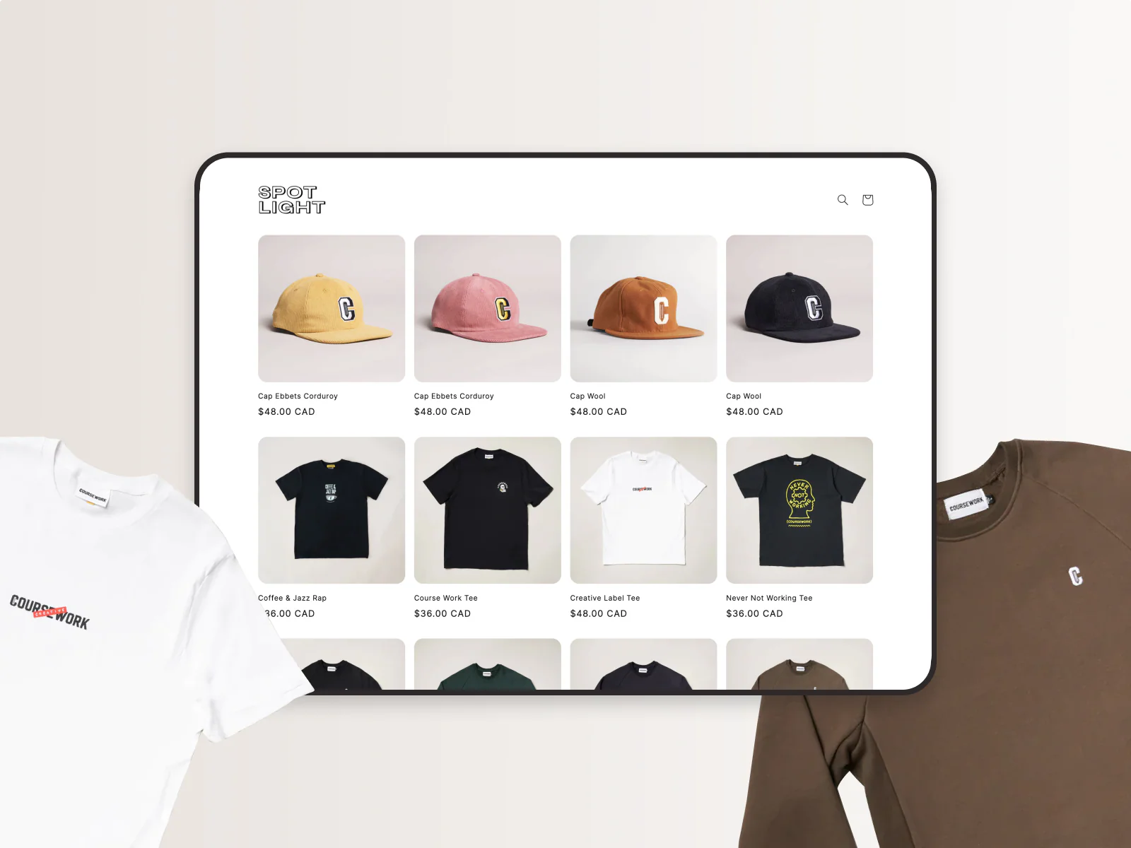 Spotlight theme design